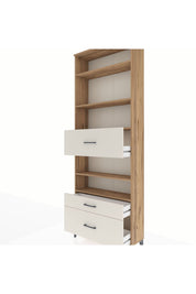 Arges Dolap 5 Raflı 3 Çekmeceli 88x30x243 Çam-Aytaşı