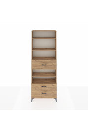 Arges Dolap 5 Raflı 3 Çekmeceli 88x30x243 Çam-Çam