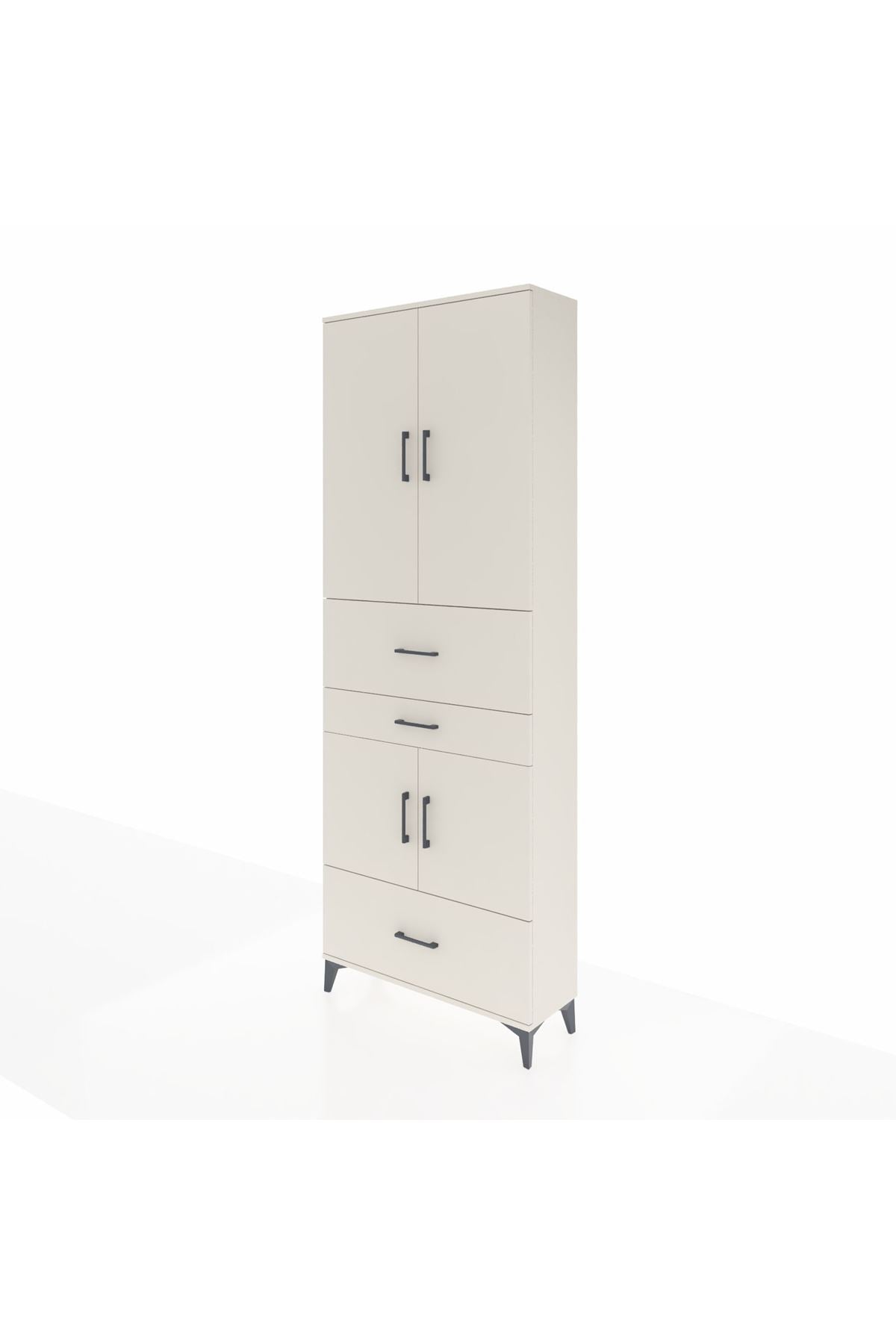 Arges Dolap 4 Raflı 3 Çekmeceli 4 Kapaklı 88x30x243 Aytaşı-Aytaşı