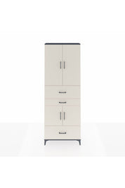 Arges Dolap 4 Raflı 3 Çekmeceli 4 Kapaklı 88x30x243 Antrasit-Aytaşı