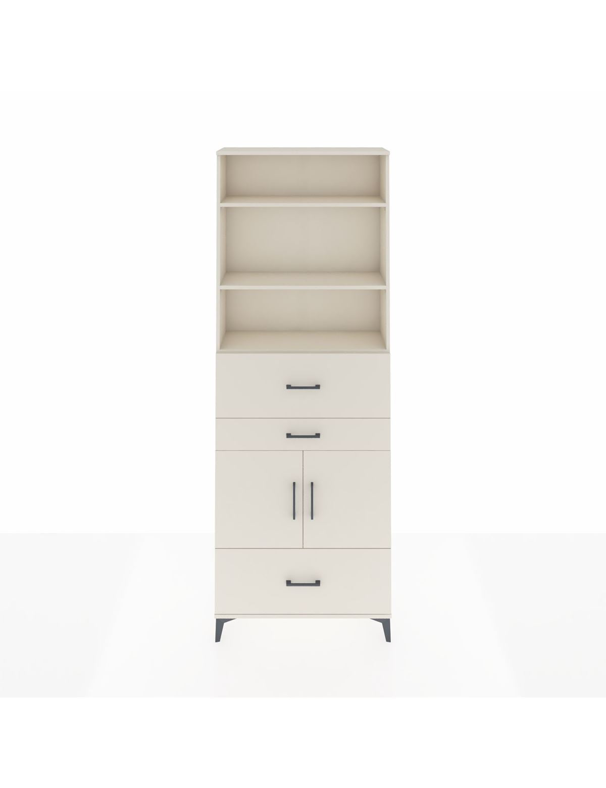 Arges Dolap 4 Raflı 3 Çekmeceli 2 Kapaklı 88x30x243 Aytaşı-Aytaşı