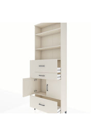 Arges Dolap 4 Raflı 3 Çekmeceli 2 Kapaklı 88x30x243 Aytaşı-Aytaşı