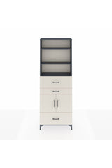 Arges Dolap 4 Raflı 3 Çekmeceli 2 Kapaklı 88x30x243