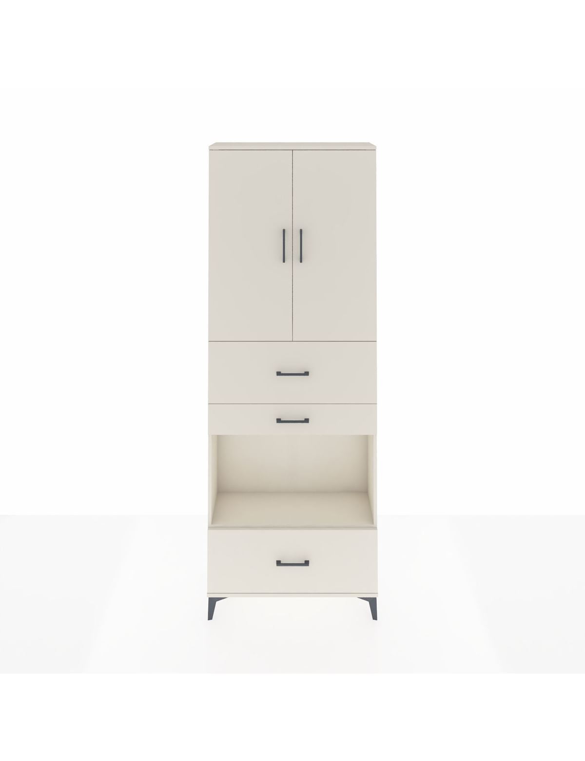 Arges Dolap 4 Raflı 3 Çekmeceli 2 Kapaklı 88x30x243 Aytaşı-Aytaşı