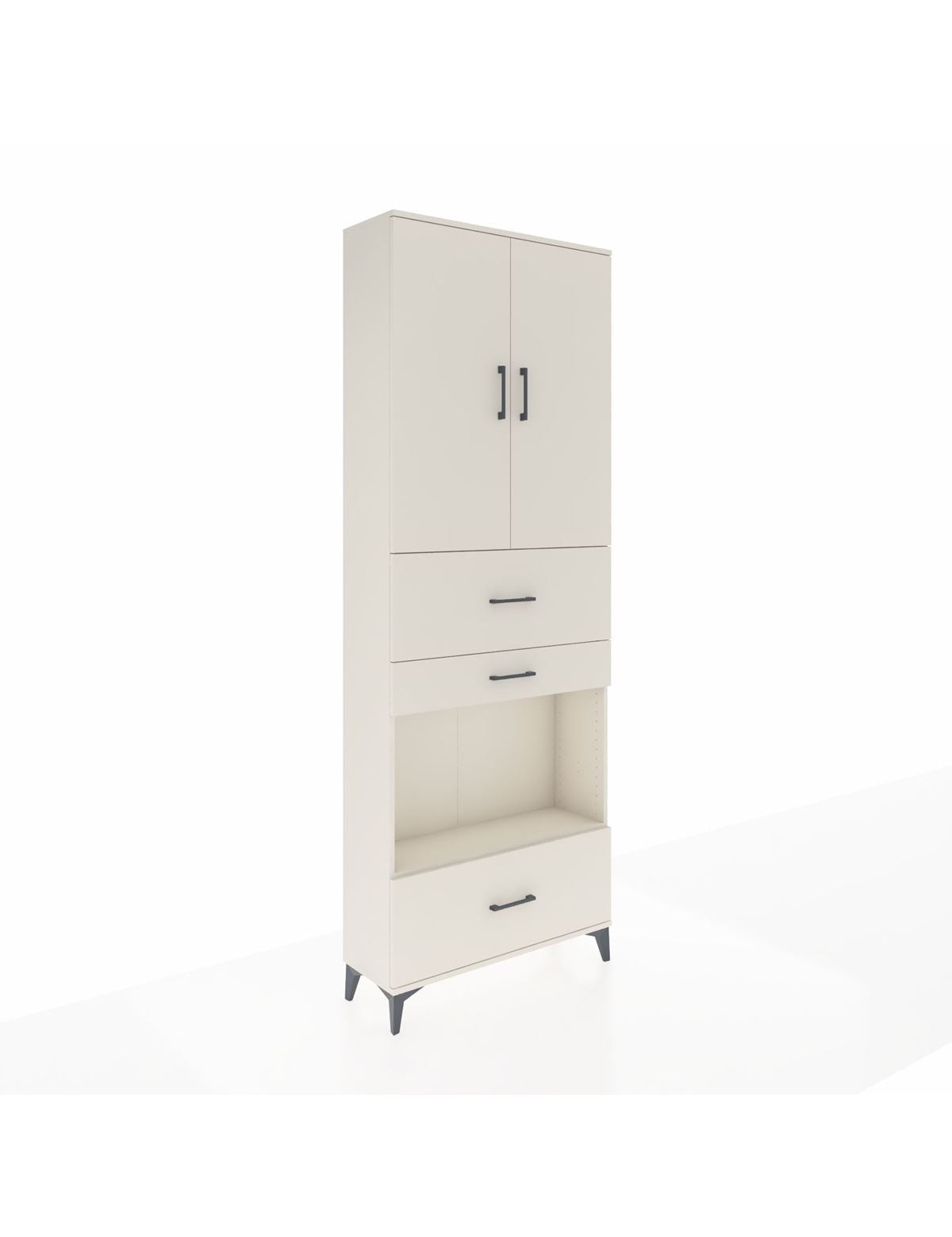 Arges Dolap 4 Raflı 3 Çekmeceli 2 Kapaklı 88x30x243 Aytaşı-Aytaşı