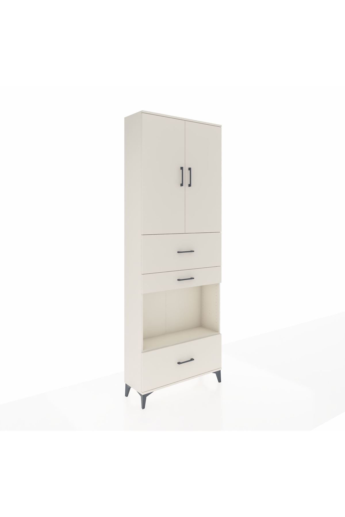 Arges Dolap 4 Raflı 3 Çekmeceli 2 Kapaklı 88x30x243 Aytaşı-Aytaşı