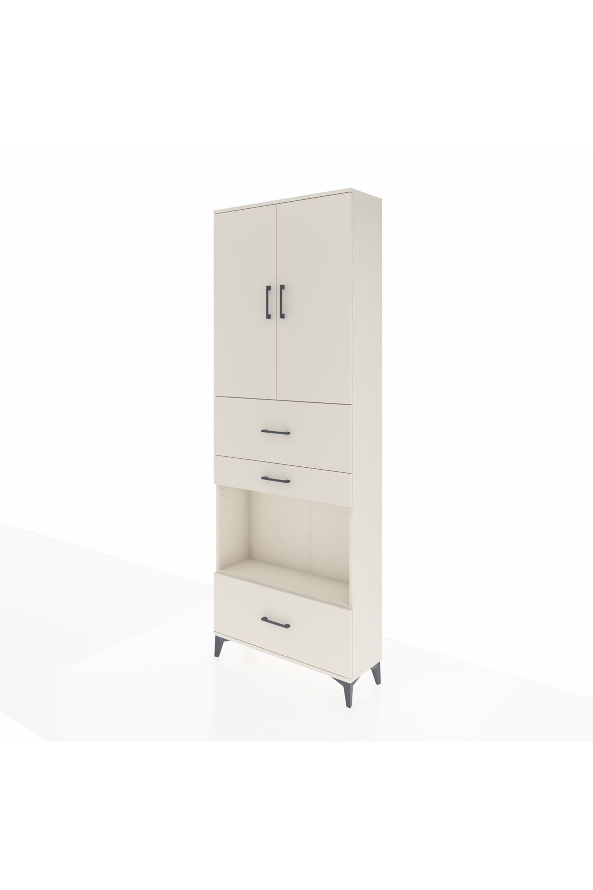 Arges Dolap 4 Raflı 3 Çekmeceli 2 Kapaklı 88x30x243 Aytaşı-Aytaşı