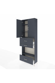 Arges Dolap 4 Raflı 3 Çekmeceli 2 Kapaklı 88x30x243 - S33M173V5A