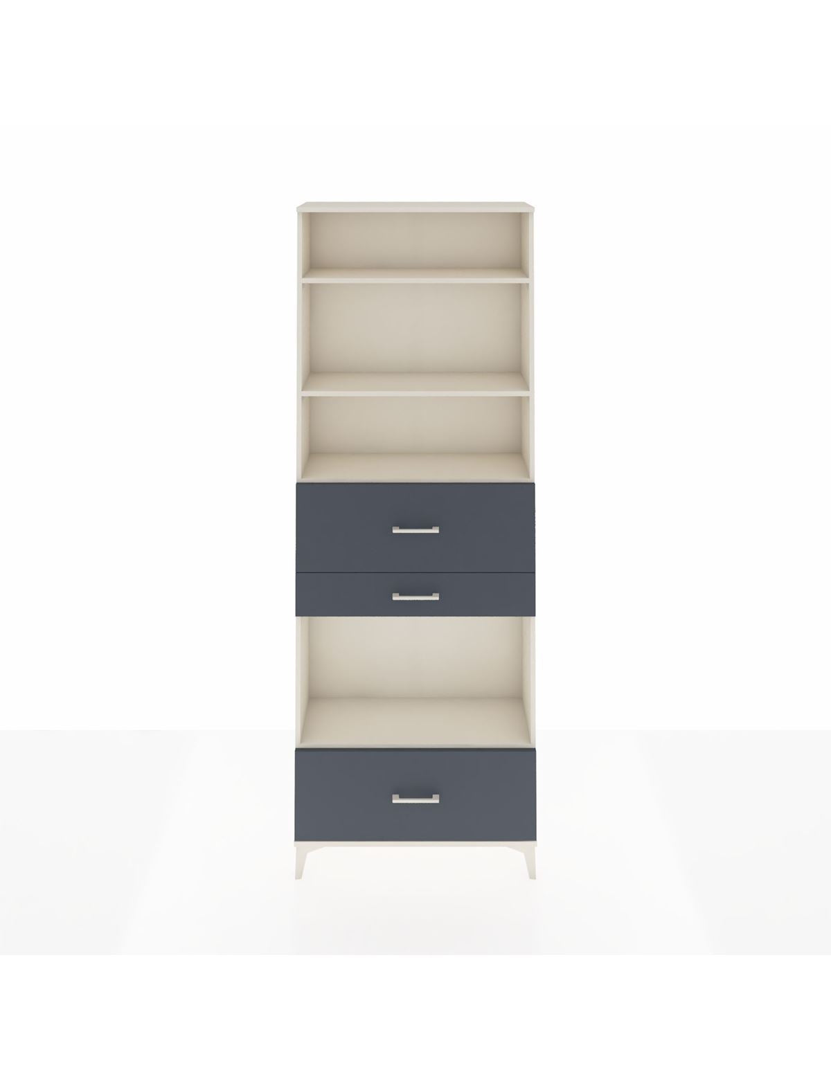 Arges Dolap 4 Raflı 3 Çekmeceli 88x30x243 Aytaşı-Antrasit