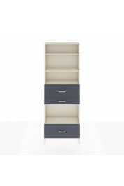 Arges Dolap 4 Raflı 3 Çekmeceli 88x30x243 Aytaşı-Antrasit