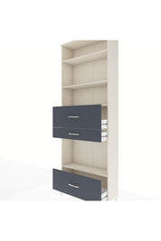 Arges Dolap 4 Raflı 3 Çekmeceli 88x30x243 Aytaşı-Antrasit