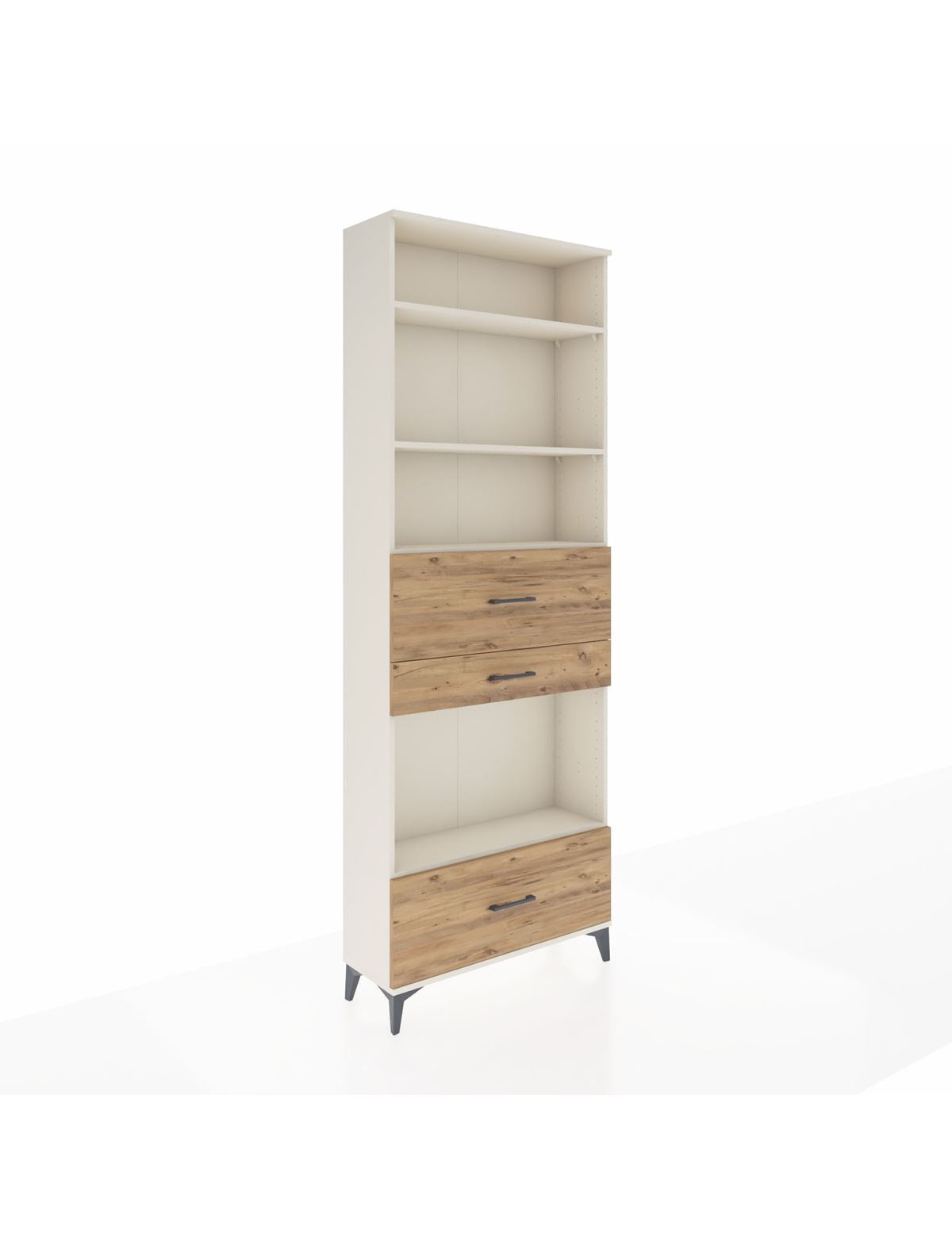 Arges Dolap 4 Raflı 3 Çekmeceli 88x30x243 Aytaşı-Çam