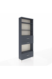 Arges Dolap 4 Raflı 3 Çekmeceli 88x30x243 Antrasit-Antrasit