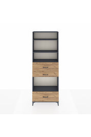 Arges Dolap 4 Raflı 3 Çekmeceli 88x30x243 Antrasit-Çam