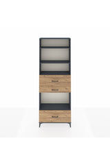 Arges Dolap 4 Raflı 3 Çekmeceli 88x30x243