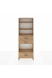 Arges Dolap 4 Raflı 3 Çekmeceli 88x30x243 Çam-Çam