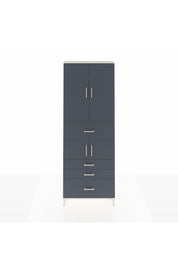 Arges Dolap 4 Raflı 4 Çekmeceli 4 Kapaklı 88x30x243 Aytaşı-Antrasit