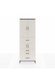 Arges Dolap 4 Raflı 4 Çekmeceli 4 Kapaklı 88x30x243 Antrasit-Aytaşı