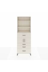 Arges Dolap 4 Raflı 4 Çekmeceli 2 Kapaklı 88x30x243