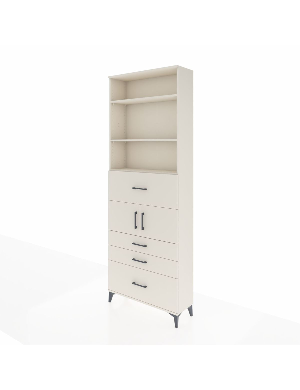 Arges Dolap 4 Raflı 4 Çekmeceli 2 Kapaklı 88x30x243 - S33M176V1A