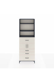 Arges Dolap 4 Raflı 4 Çekmeceli 2 Kapaklı 88x30x243 Antrasit-Aytaşı