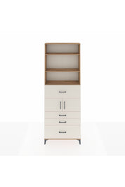 Arges Dolap 4 Raflı 4 Çekmeceli 2 Kapaklı 88x30x243 Çam-Aytaşı