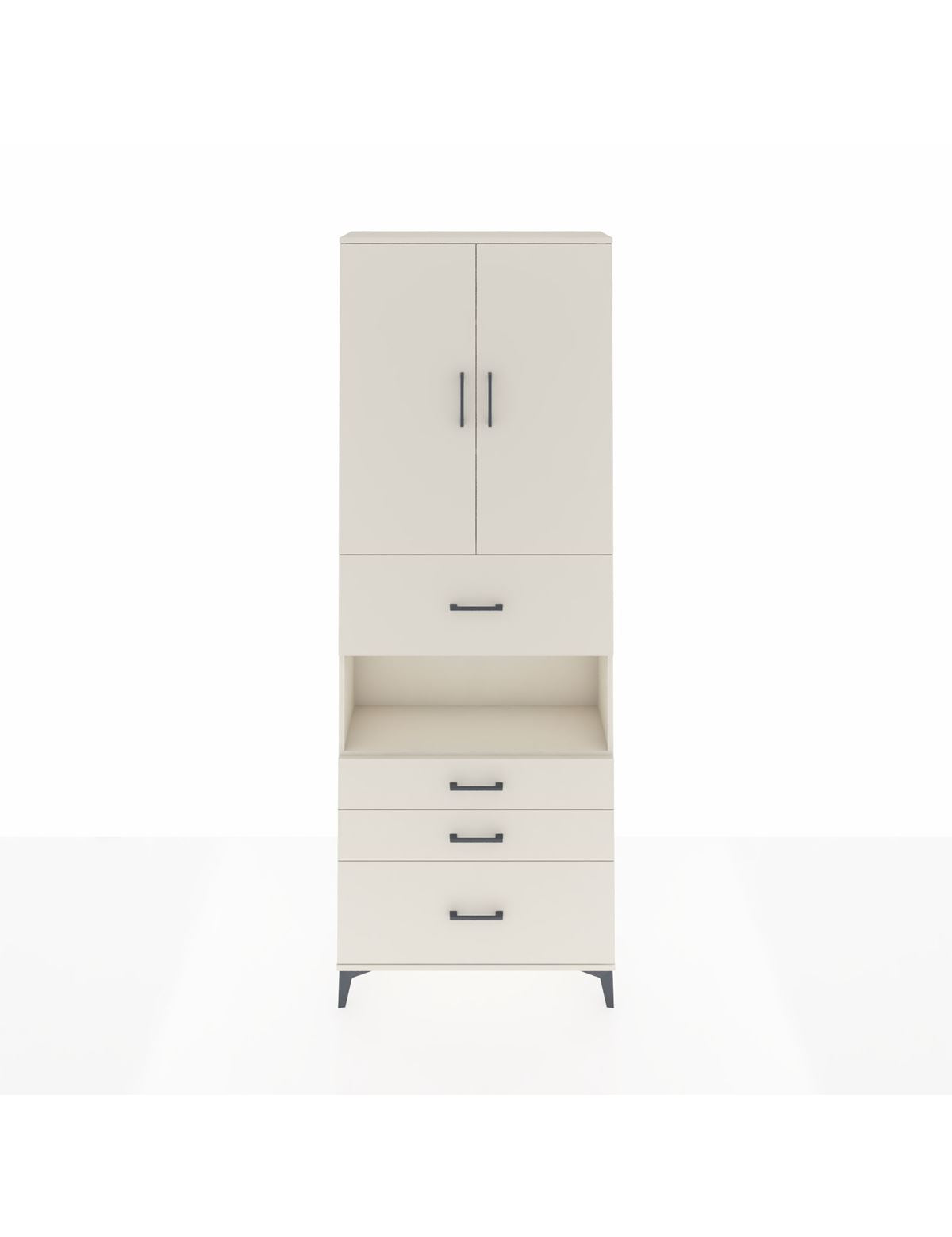 Arges Dolap 4 Raflı 4 Çekmeceli 2 Kapaklı 88x30x243 Aytaşı-Aytaşı