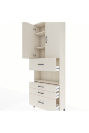 Arges Dolap 4 Raflı 4 Çekmeceli 2 Kapaklı 88x30x243 Aytaşı-Aytaşı