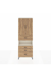 Arges Dolap 4 Raflı 4 Çekmeceli 2 Kapaklı 88x30x243 Aytaşı-Çam