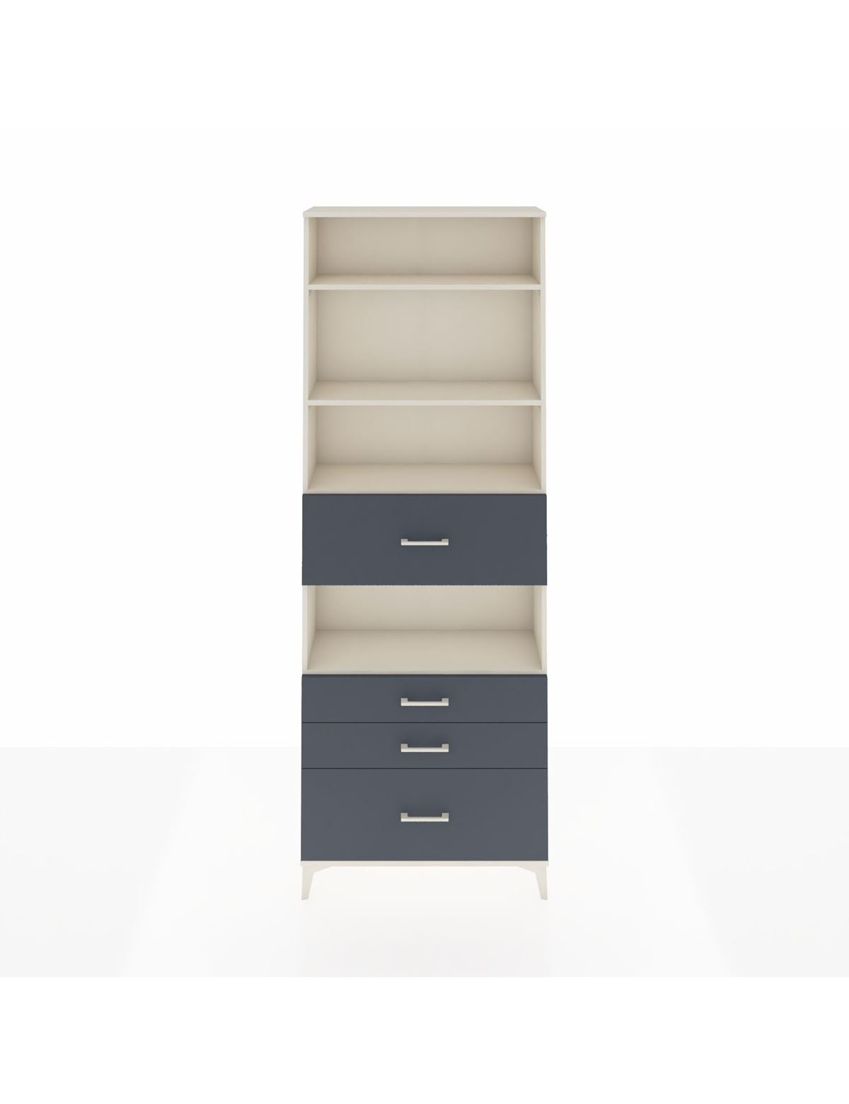 Arges Dolap 4 Raflı 4 Çekmeceli 88x30x243 Aytaşı-Antrasit