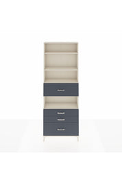 Arges Dolap 4 Raflı 4 Çekmeceli 88x30x243 Aytaşı-Antrasit