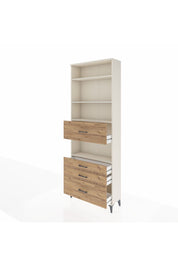 Arges Dolap 4 Raflı 4 Çekmeceli 88x30x243 Aytaşı-Çam