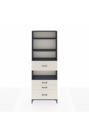 Arges Dolap 4 Raflı 4 Çekmeceli 88x30x243 Antrasit-Aytaşı