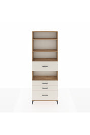 Arges Dolap 4 Raflı 4 Çekmeceli 88x30x243 Çam-Aytaşı