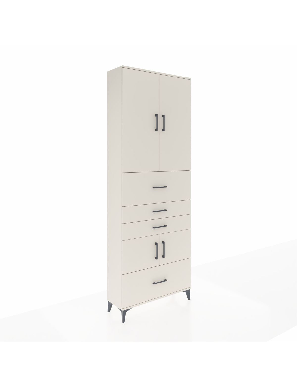 Arges Dolap 4 Raflı 4 Çekmeceli 4 Kapaklı 88x30x243 Aytaşı-Aytaşı