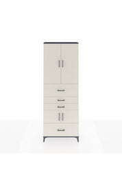 Arges Dolap 4 Raflı 4 Çekmeceli 4 Kapaklı 88x30x243 Antrasit-Aytaşı