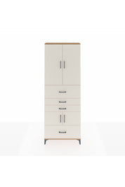 Arges Dolap 4 Raflı 4 Çekmeceli 4 Kapaklı 88x30x243 Çam-Aytaşı