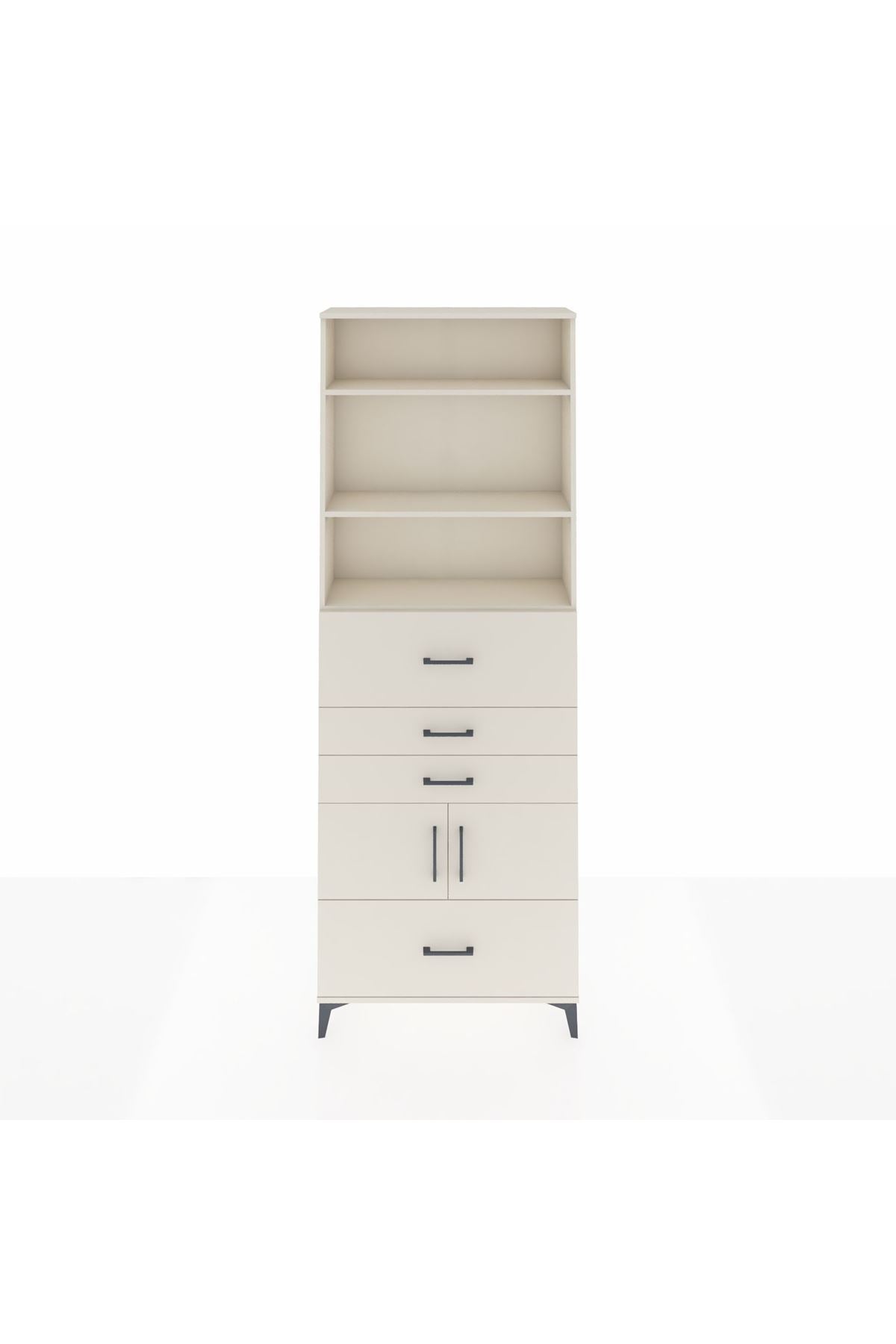 Arges Dolap 4 Raflı 4 Çekmeceli 2 Kapaklı 88x30x243 Aytaşı-Aytaşı