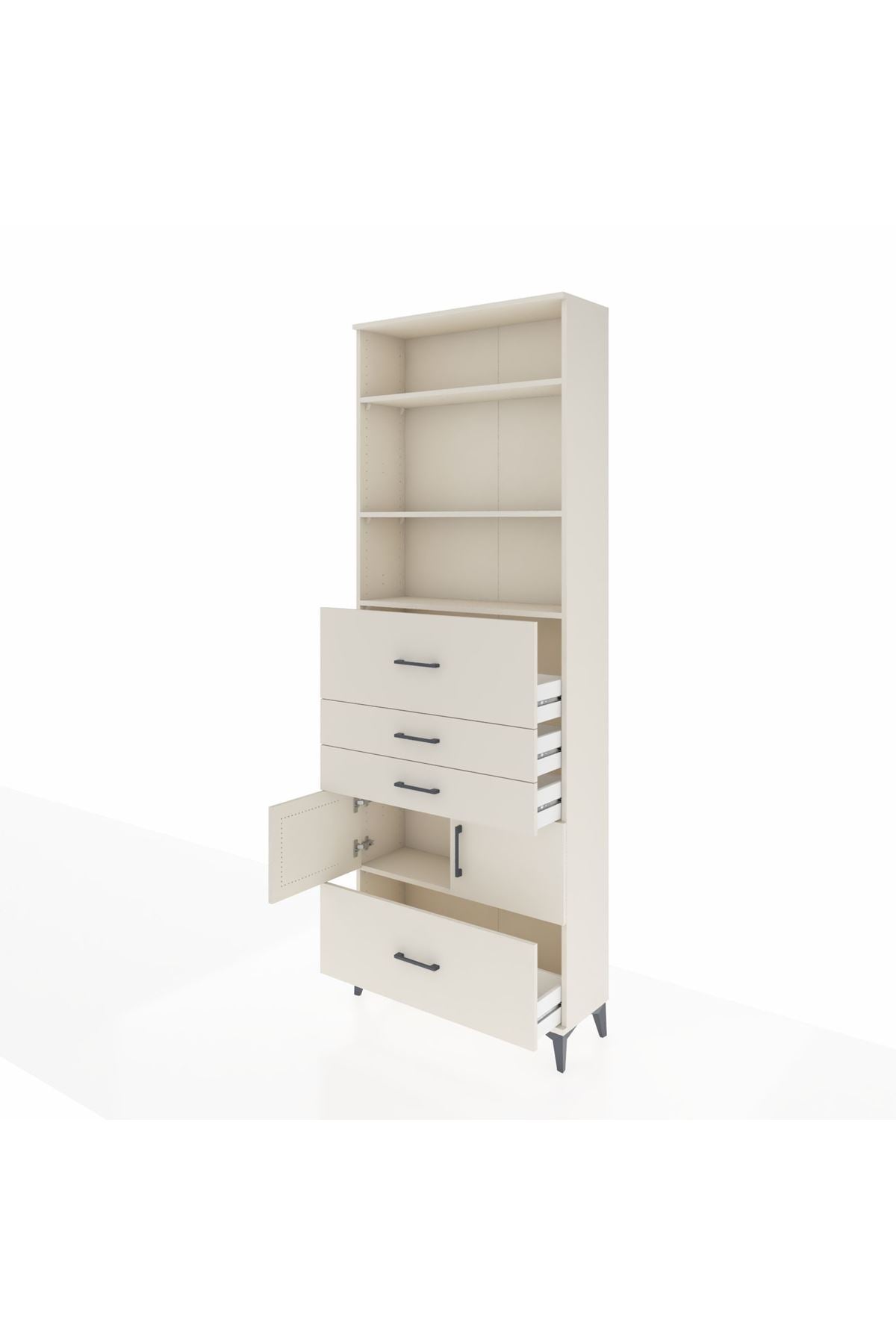 Arges Dolap 4 Raflı 4 Çekmeceli 2 Kapaklı 88x30x243 Aytaşı-Aytaşı