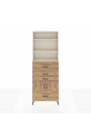 Arges Dolap 4 Raflı 4 Çekmeceli 2 Kapaklı 88x30x243 Aytaşı-Çam