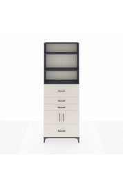 Arges Dolap 4 Raflı 4 Çekmeceli 2 Kapaklı 88x30x243 Antrasit-Aytaşı