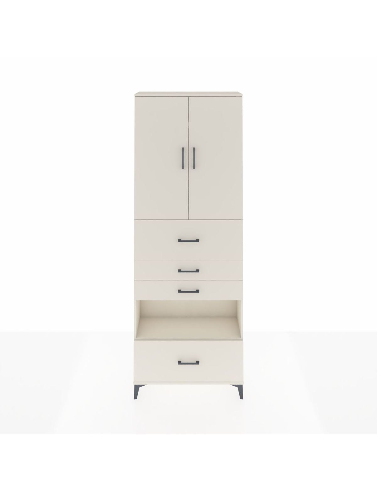 Arges Dolap 4 Raflı 4 Çekmeceli 2 Kapaklı 88x30x243 Aytaşı-Aytaşı