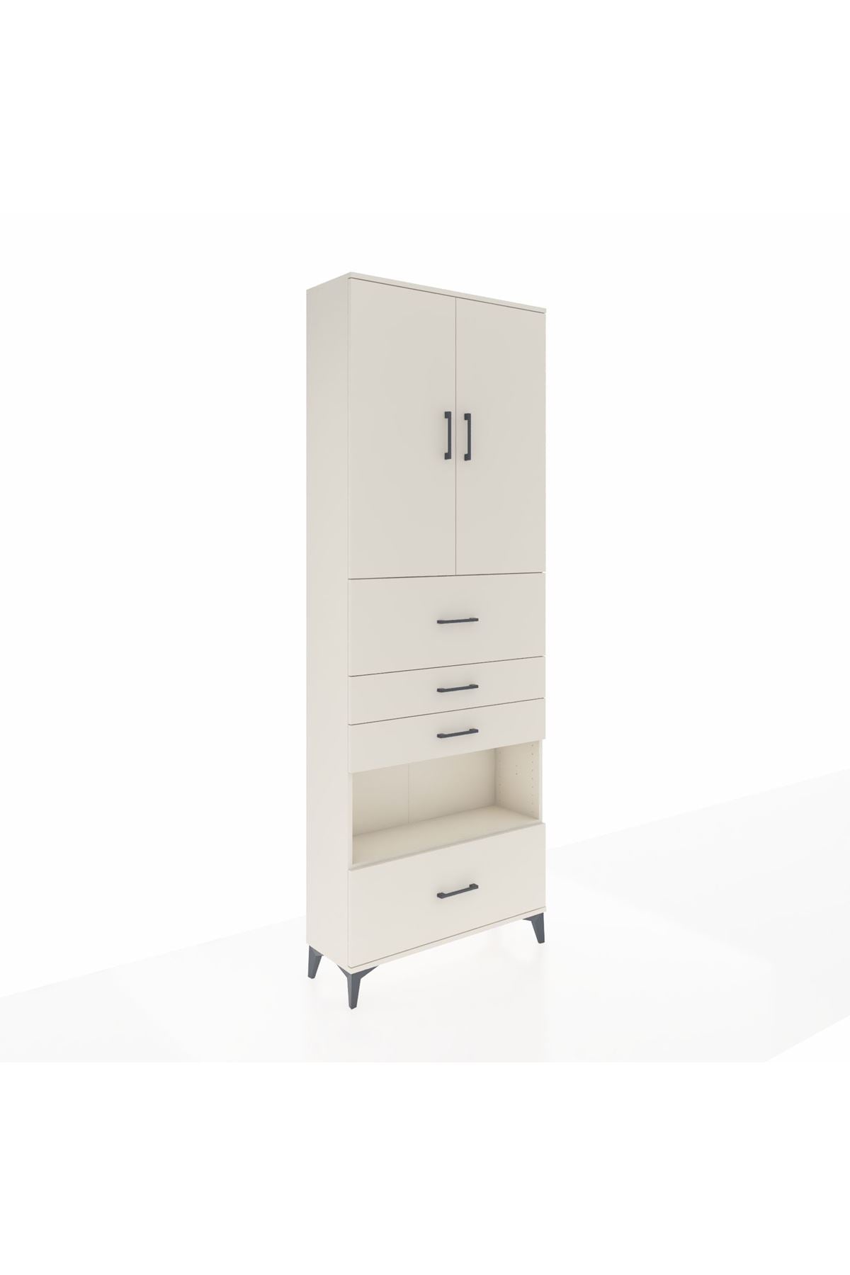 Arges Dolap 4 Raflı 4 Çekmeceli 2 Kapaklı 88x30x243 Aytaşı-Aytaşı