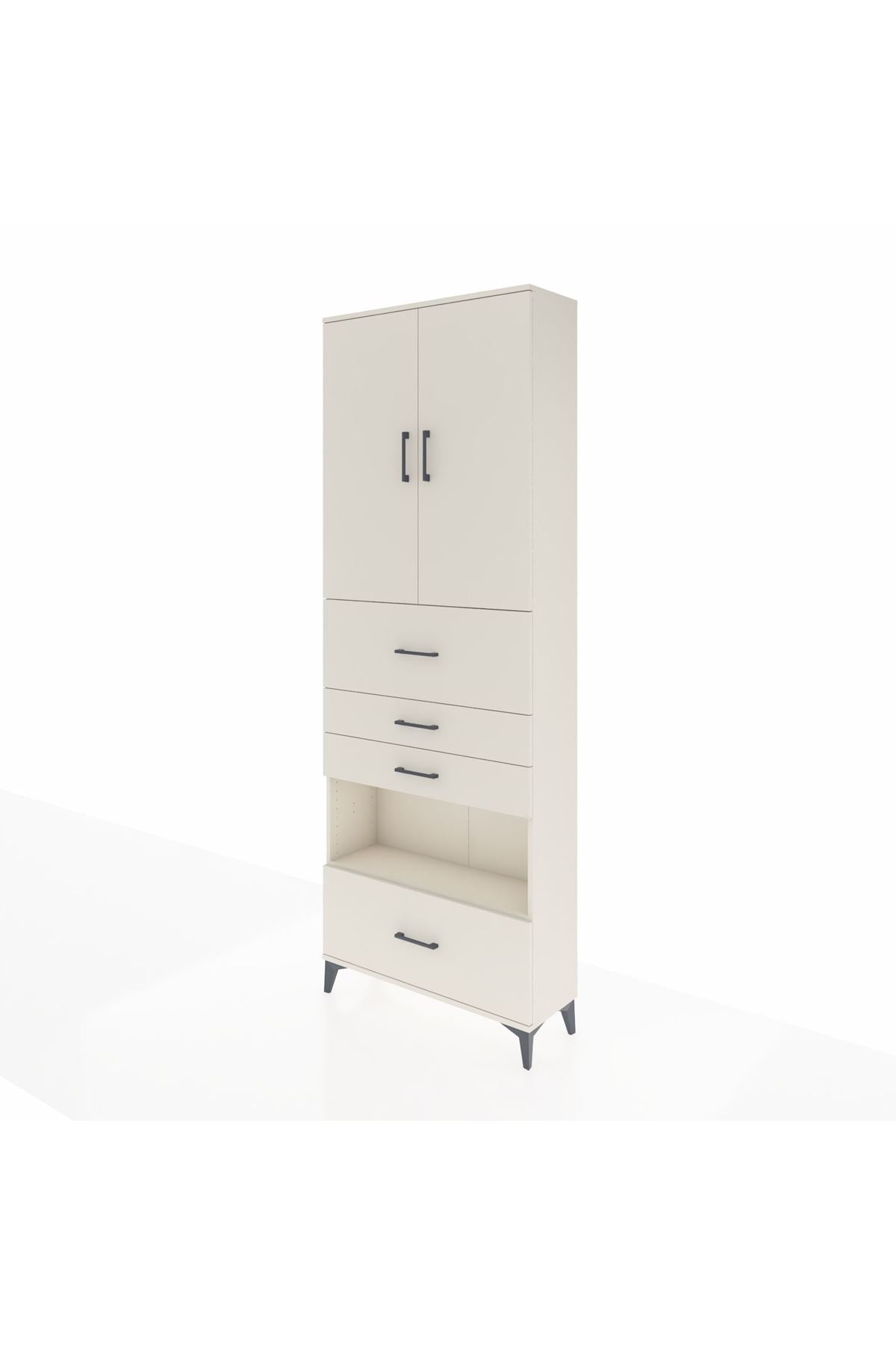 Arges Dolap 4 Raflı 4 Çekmeceli 2 Kapaklı 88x30x243 Aytaşı-Aytaşı