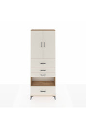 Arges Dolap 4 Raflı 4 Çekmeceli 2 Kapaklı 88x30x243 Çam-Aytaşı