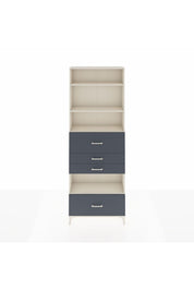 Arges Dolap 4 Raflı 4 Çekmeceli 88x30x243 Aytaşı-Antrasit