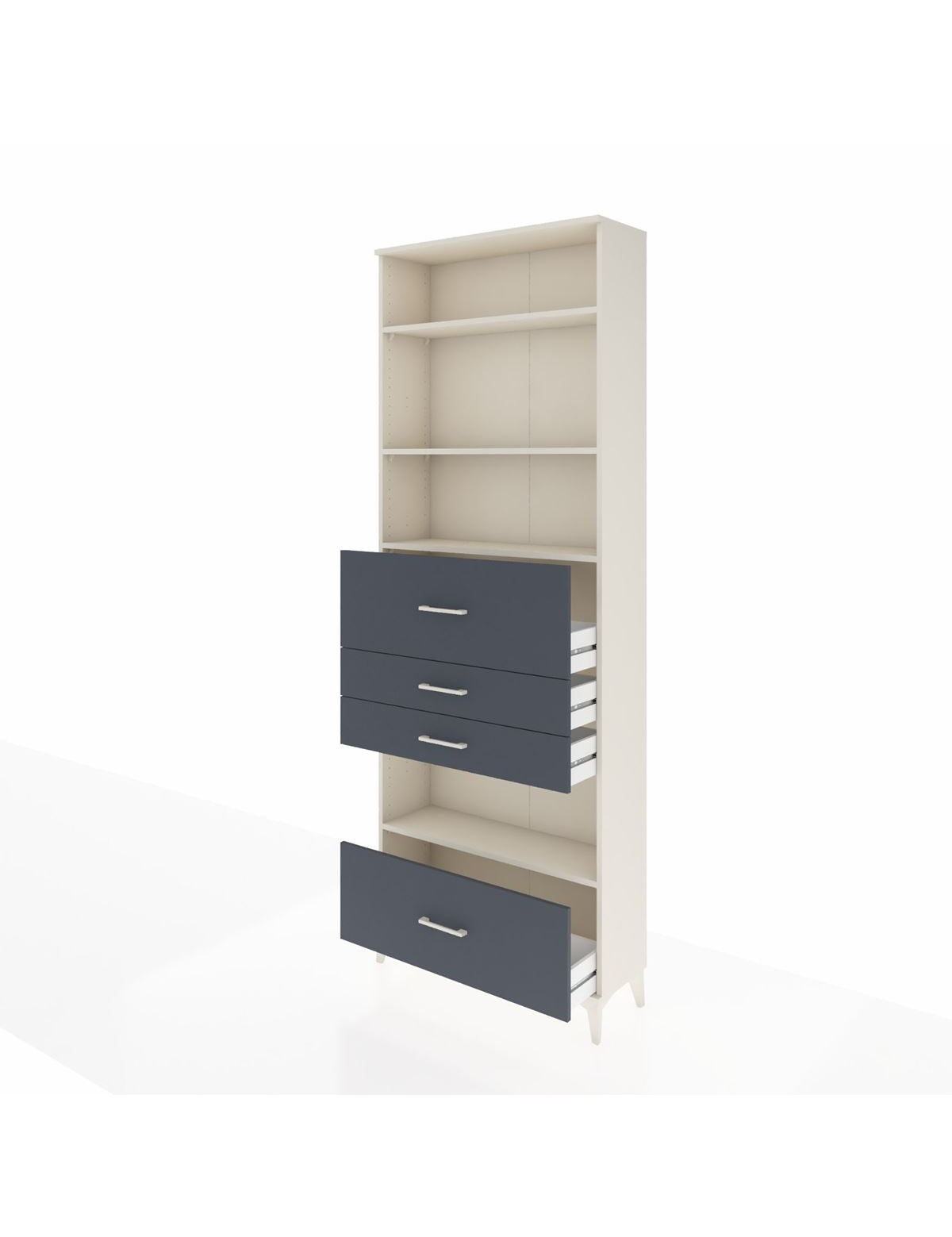 Arges Dolap 4 Raflı 4 Çekmeceli 88x30x243 - S33M182V2A