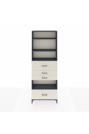 Arges Dolap 4 Raflı 4 Çekmeceli 88x30x243 Antrasit-Aytaşı