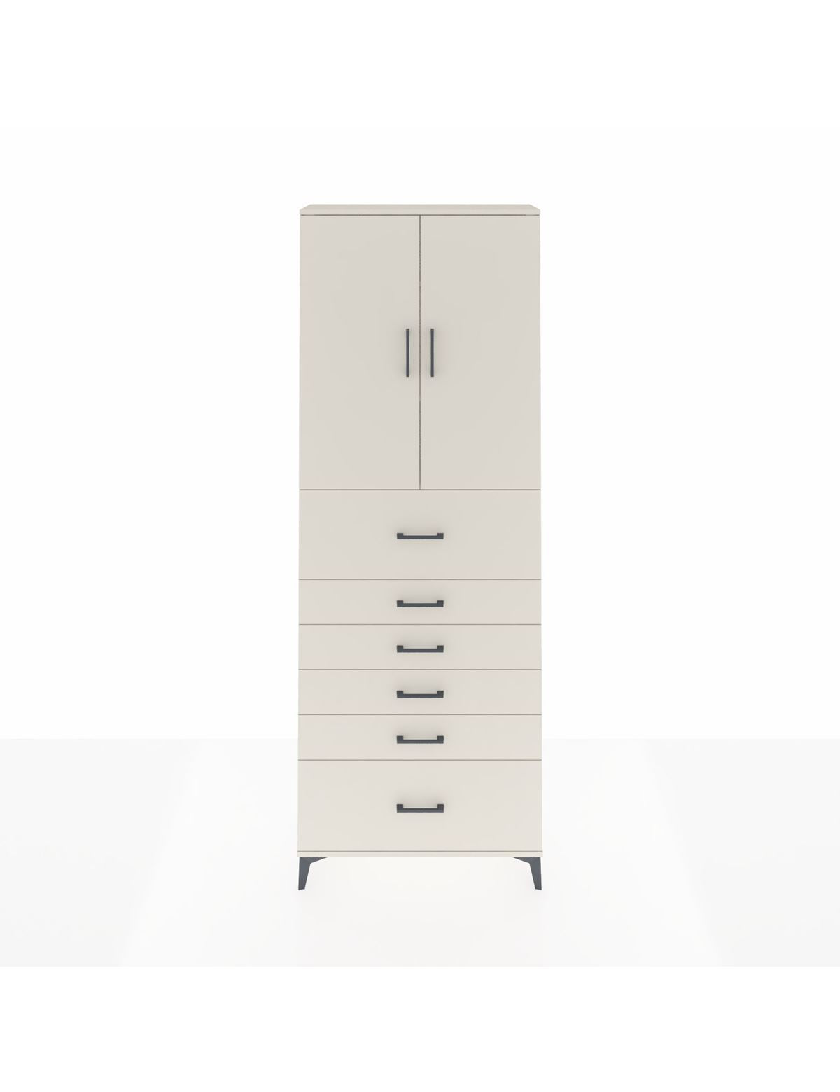 Arges Dolap 3 Raflı 6 Çekmeceli 2 Kapaklı 88x30x243 Aytaşı-Aytaşı