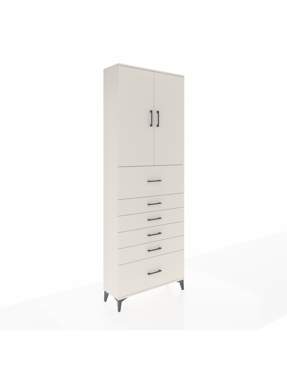 Arges Dolap 3 Raflı 6 Çekmeceli 2 Kapaklı 88x30x243 Aytaşı-Aytaşı